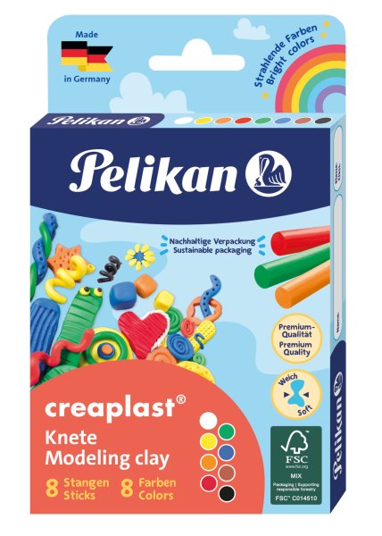 Pelikan Kinderknete creaplast® 8 Farben in Faltschachtel