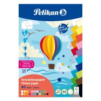 Pelikan Tonpapier Block A5, 40 Blatt in 21 Farben, Mix