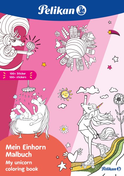 Pelikan Malbuch Einhorn mit Stickern, 48 Seiten FSC Mix
