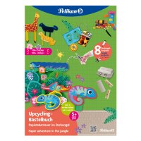 Pelikan Upcycling Bastelbuch mit Sticker, Dschungel A4 32 Seiten FSC