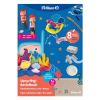 Pelikan Upcycling Bastelbuch mit Sticker, Meereswelt A4 32 Seiten FSC